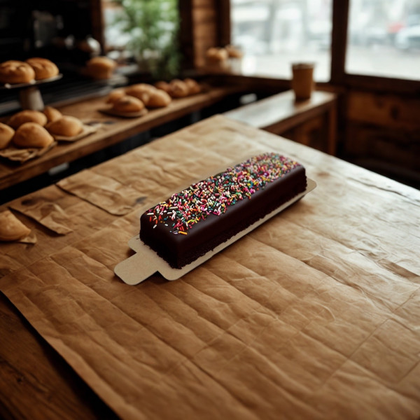 SUPPORT RECTANGULAIRE KRAFT BRUN A LANGUETTE 13.5 X 4.5 CM (250 U)