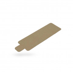 SUPPORT RECTANGULAIRE KRAFT BRUN A LANGUETTE 13.5 X 4.5 CM (250 U)
