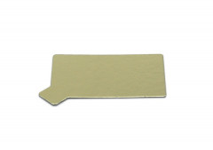 SUPPORT RECTANGULAIRE CARTON OR ET NOIR A LANGUETTE 9.5 X 5.5 CM (250 U)