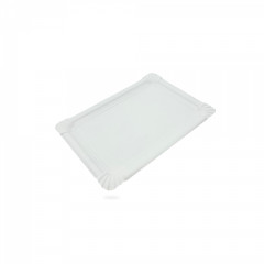 SUPPORT RECTANGULAIRE CARTON BLANC 33X23 CM (125 U)
