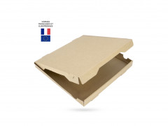 BOITE A PIZZA KRAFT PURE PATE NORMES AFNOR SANS IMPRESSION 330X35 MM (100 U)