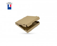 BOITE A PIZZA KRAFT BRUN 100% PATE VIERGE - SANS IMPRESSION 260X40MM (100 U)