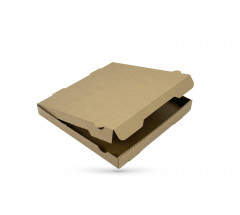 BOITE A PIZZA KRAFT BRUN 100% PATE VIERGE - SANS IMPRESSION 330X40MM (100 U)