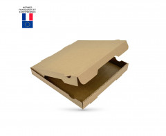 BOITE A PIZZA KRAFT BRUN 100% PATE VIERGE SANS IMPRESSION 310X40 MM (100 U)