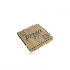 BOITE A PIZZA KRAFT BRUN 100% PATE VIERGE WOODBOX 260X40 MM (100 U)