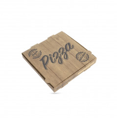 BOITE A PIZZA KRAFT BRUN 100% PATE VIERGE WOODBOX 290X40 MM (100 U)