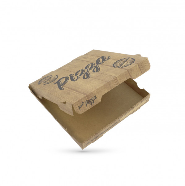 BOITE A PIZZA KRAFT BRUN 100% PATE VIERGE - WOODBOX 310X40 MM (100 U)