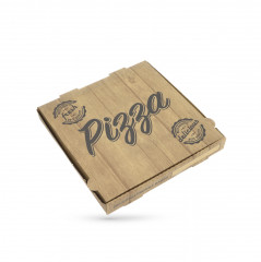 BOITE A PIZZA KRAFT BRUN 100% PATE VIERGE - WOODBOX 310X40 MM (100 U)