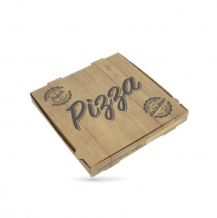 BOITE A PIZZA KRAFT BRUN 100% PATE VIERGE - WOODBOX 330X40 MM (100 U)