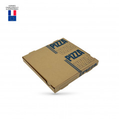 BOITE A PIZZA KRAFT BRUN 100% PATE VIERGE - BLEU 290X35 MM (100 U)