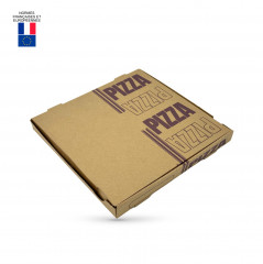 BOITE A PIZZA KRAFT BRUN 100% PATE VIERGE - VIOLET 330X35 MM (100 U)