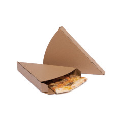 BOITE PART A PIZZA TRIANGULAIRE GAMME KRAFT BRUN 22,3x18,5x3,5 CM (25 U)