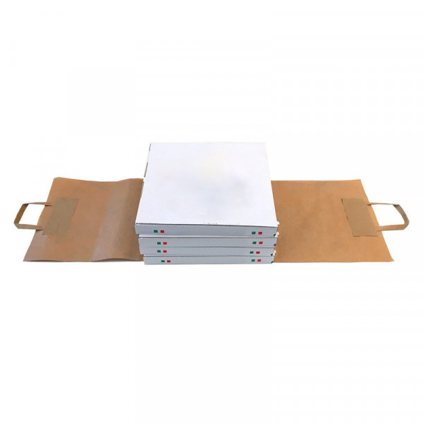 SAC DE TRANSPORT PAPIER KRAFT BRUN POUR BOITE A PIZZA 70G OUVERT 32X49CM (250 U)