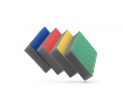 EPONGE 4 COULEURS NOUVELLE GENERATION SANS RAYURES 13.6x9x2.6 CM (4 U)