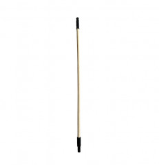 MANCHE EN BOIS EMBOUT FILETAGE NOIR 124 CM (1 U)