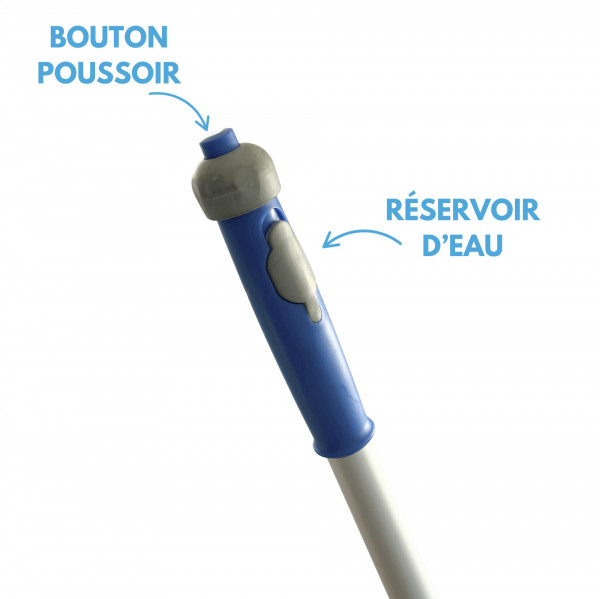 MANCHE AVEC RESERVOIR POUR LIQUIDE EMBOUT BLEU A CLIP 147 CM POUR E2D106K (1 U)