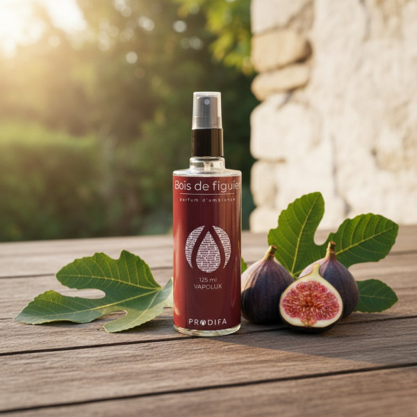 PARFUM D'AMBIANCE PREMIUM SENTEUR BOIS DE FIGUIER FLACON VERRE 125 ML (1 U)