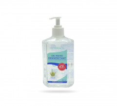 GEL HYDROALCOOLIQUE POUR LES MAINS A L'ALOE VERA - FLACON 500 ML AVEC POMPE (1U)
