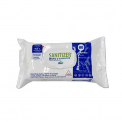 LINGETTE DESINFECTANTE AVEC ALCOOL 16X20 CM PAQUET DE 80 LINGETTES (1 U)
