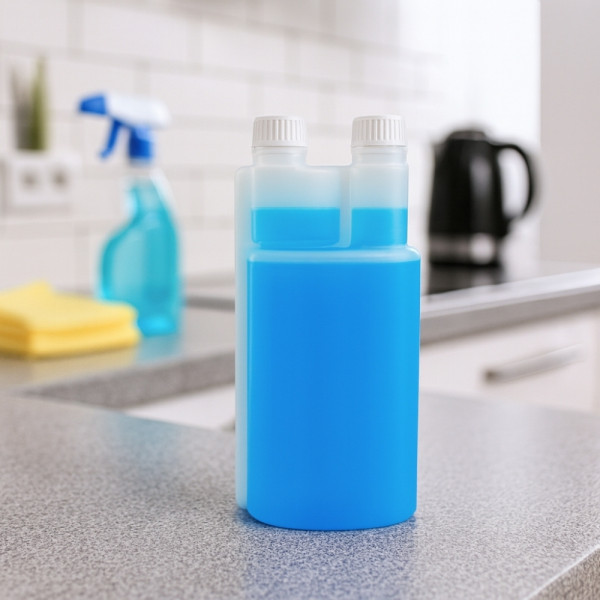 KERDOSE 1000 ML ET 100 ML TRANSPARENT EN PE AVEC BOUCHONS (1 U)