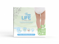 COUCHES BEBE FREE LIFE EXTRA LARGE T6 (13/18 KG) (140 U)