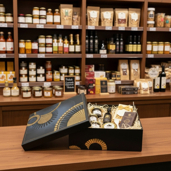 COFFRET CARTON LUXE NOIR/OR DDG 26X21X10 CM (1 U)