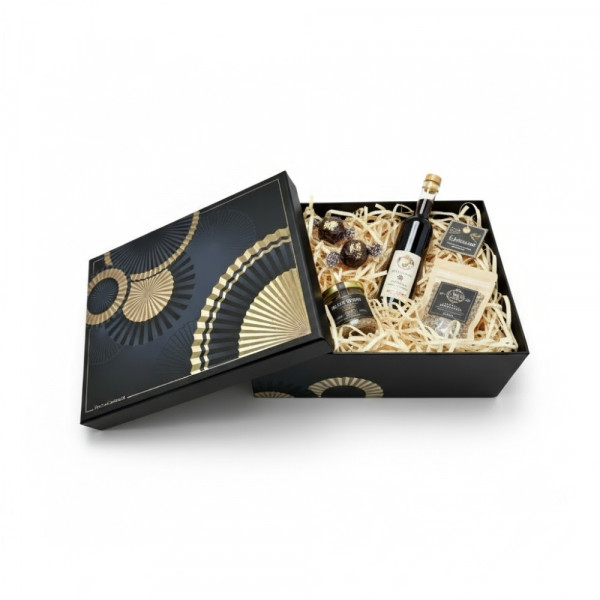 COFFRET CARTON LUXE NOIR/OR DDG 26X21X10 CM (1 U)