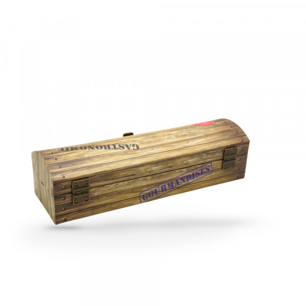 COFFRET CARTON RECTANGULAIRE MAGNUM IMITATION BOIS 43X13X11 CM (1 U)