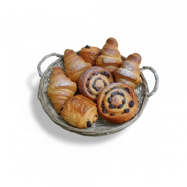 CORBEILLE PM OSIER RONDE INCURVÉE AVEC POIGNEES 45X43X16 CM (1 U)