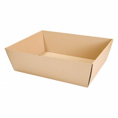 CORBEILLE MICROCANNELURE CARTON RECTANGULAIRE 40x26x6 CM (20 U)