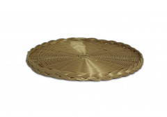 CORBEILLE RONDE PLATE POLYPRO. ECRU D.40XH.2.5 CM (1 U)