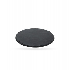 PLATEAU ARDOISE RONDE COULEUR ANTHRACITE 30 CM (1 U)