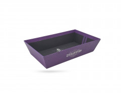 CORBEILLE CARTON FSC NATUREL DECO « VIOLET » 33x20x7 CM (1 U)