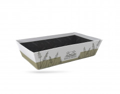 CORBEILLE CARTON FSC NATUREL DECO « MAISON DE CAMPAGNE » 33x20x7 CM (1 U)