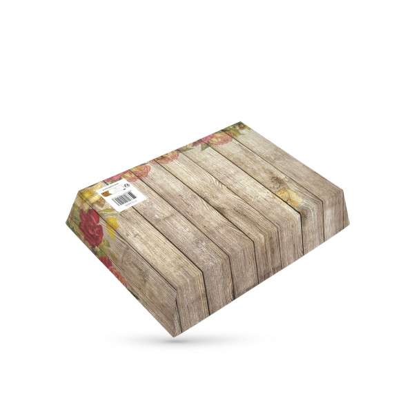 CORBEILLE CARTON RECTANGULAIRE DECO « FLORAL » 36X27X7 CM (1 U)