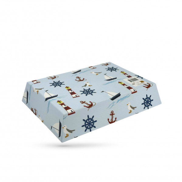 CORBEILLE CARTON RECTANGULAIRE DECO « PETIT BATEAU » 36X27X7 CM (1 U)