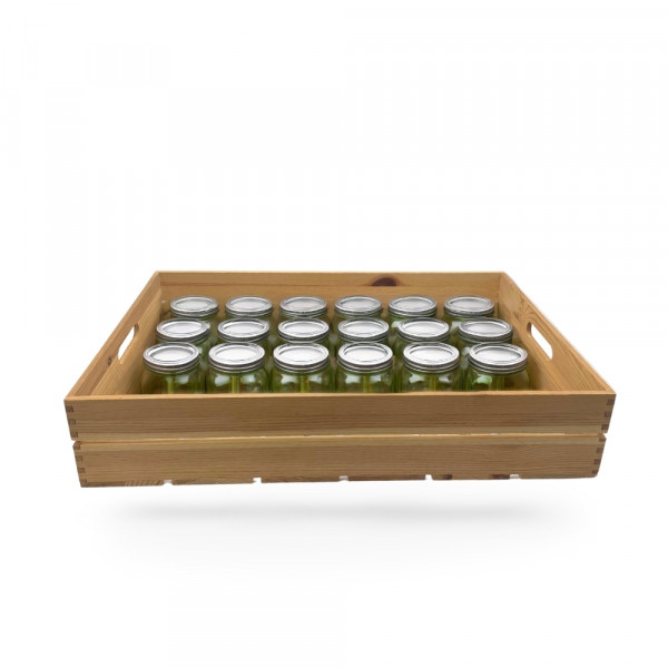 CAGETTE EN BOIS RECTANGULAIRE GM 60X40X12 CM (1 U)
