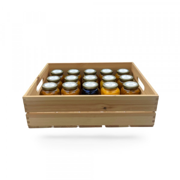 CAGETTE EN BOIS RECTANGULAIRE PM 40X30X12 CM (1 U)