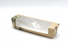 BOITE SANDWICH MODELE FEEL GREEN RECTANGULAIRE 26X6.5X6.2 CM (45 U)