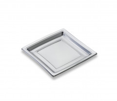 ASSIETTE ARGENT APET 18X18CM (50 U)