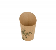 POT CARTON FRITURE MODELE FEEL GREEN OUVERT 270 ML 10X7.5 CM (100 U)