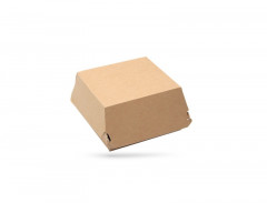 BOITE BURGER MOYEN MODELE 14X14X7 CM PREMIUM KRAFT EPAIS (50 U)