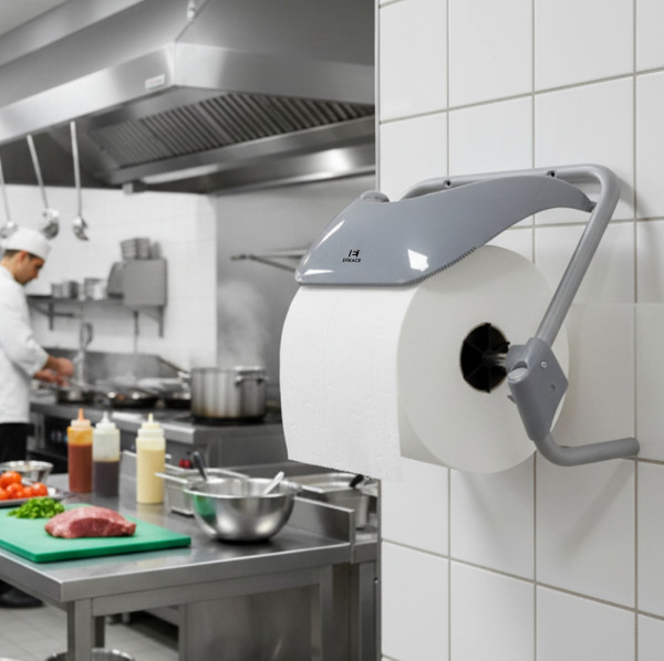DISTRIBUTEUR GRIS MURAL POUR BOBINE ESSUYAGE INDUSTRIEL EFIKACE (1 U)