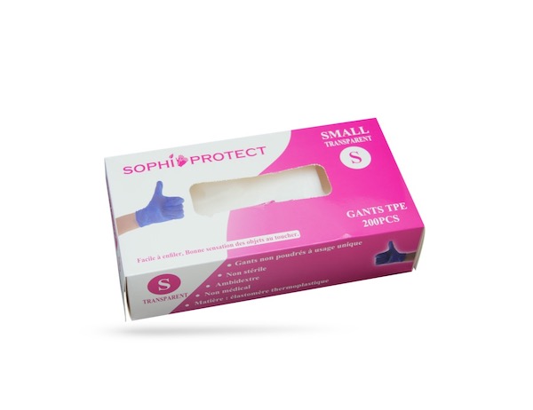 GANTS HYBRIDES TRANSPARENTS NON POUDRES SANS LATEX TAILLE S (2000 U)