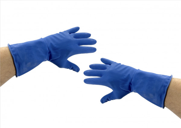 Gant ménage-vaisselle,Gants de travail en latex synthétique,protège-mains  en vinyle,gants de poulet NitCarter,taille - 20PCS BLUE-L