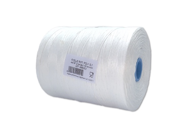 FICELLE BLANCHE POLYESTER 2 BOUTS POUR RÔTI (1 U DE 1 KG)