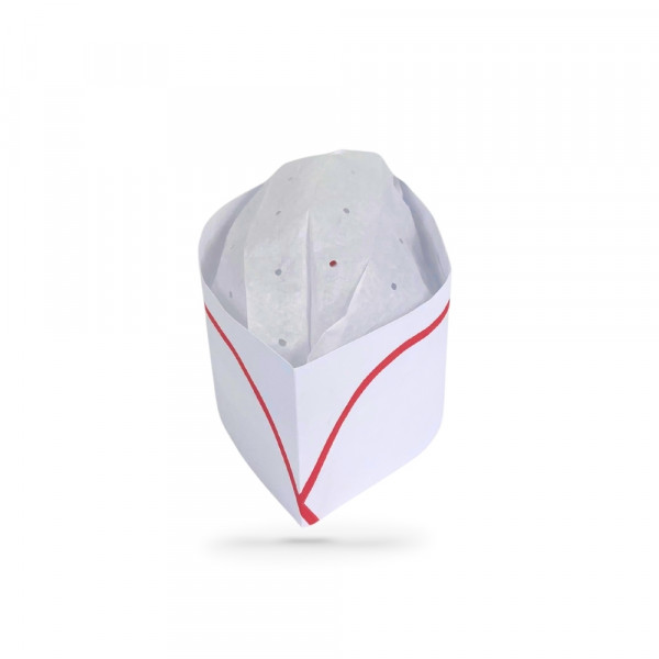 CALOT PAPIER LIGNE ROUGE AJUSTABLE TAILLE STD (100 U)