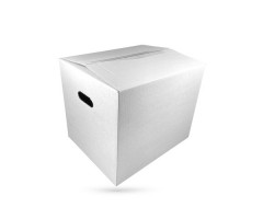 CAISSE AMERICAINE BLANCHE POIGNEES INCURVEES L 390 X l 325 X H 330 MM (20 U)