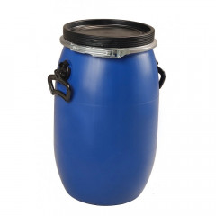 FUT PEHD PLASTIQUE OUVERTURE TOTALE 30L AVEC CERCLE BLEU 1.75 KG H.517 MM (1 U)