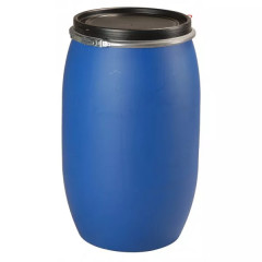 FUT PEHD PLASTIQUE OUVERTURE TOTALE 120L AVEC CERCLE BLEUE 4.9 KG H.800 MM (1 U)